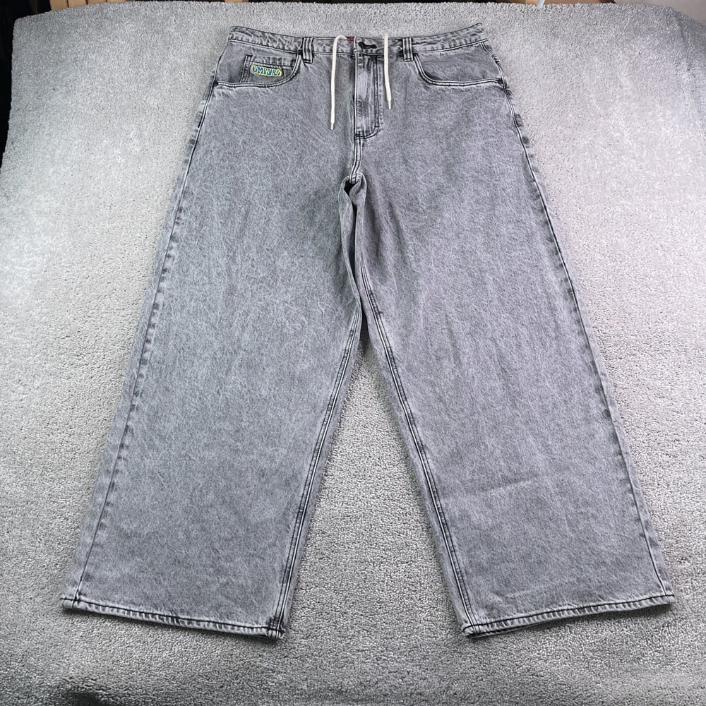 Empyre Jeans Mens 36x31 Gray Loose Fit Skater Baggy Streetwear Cotton Denim Y2K